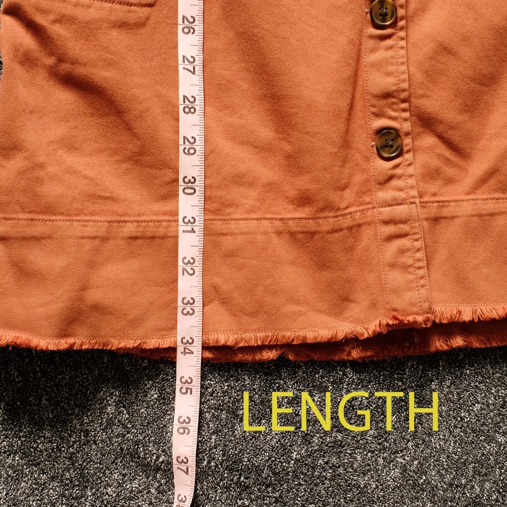 Vintage Gap Rust Denim Button Down Shift Dress - image 7